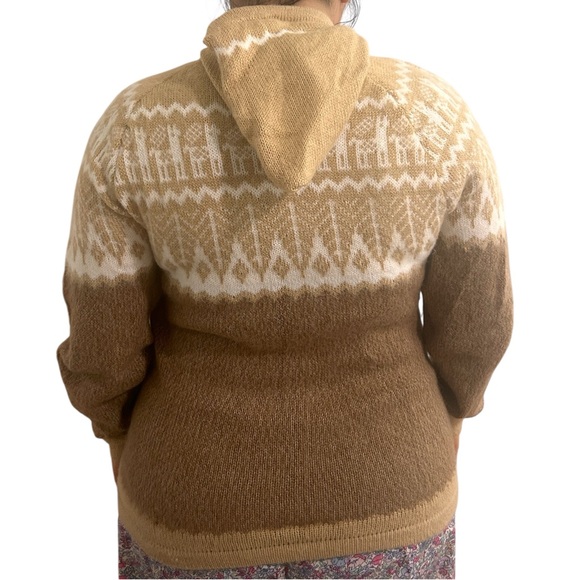 Alpaca Unisex-Adult Sweater Size LG  Pullover Hooded - Picture 6 of 10